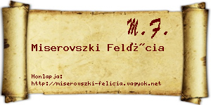 Miserovszki Felícia névjegykártya